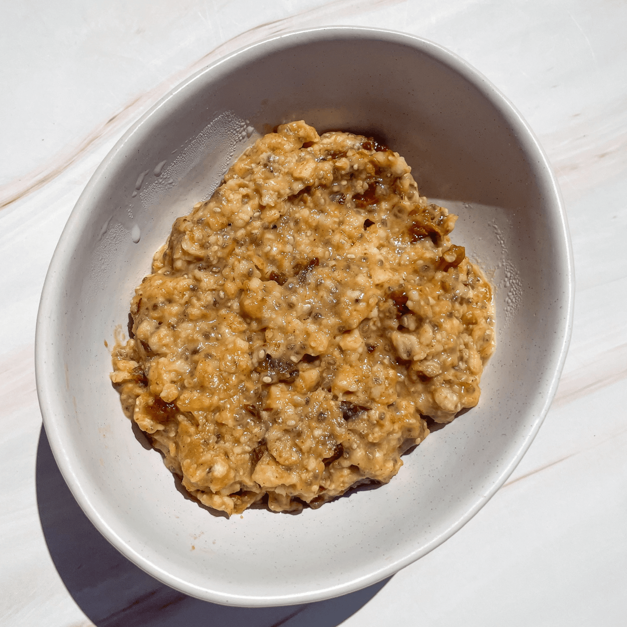 pear and prune breakfast porridge for babies to help relieve constipation