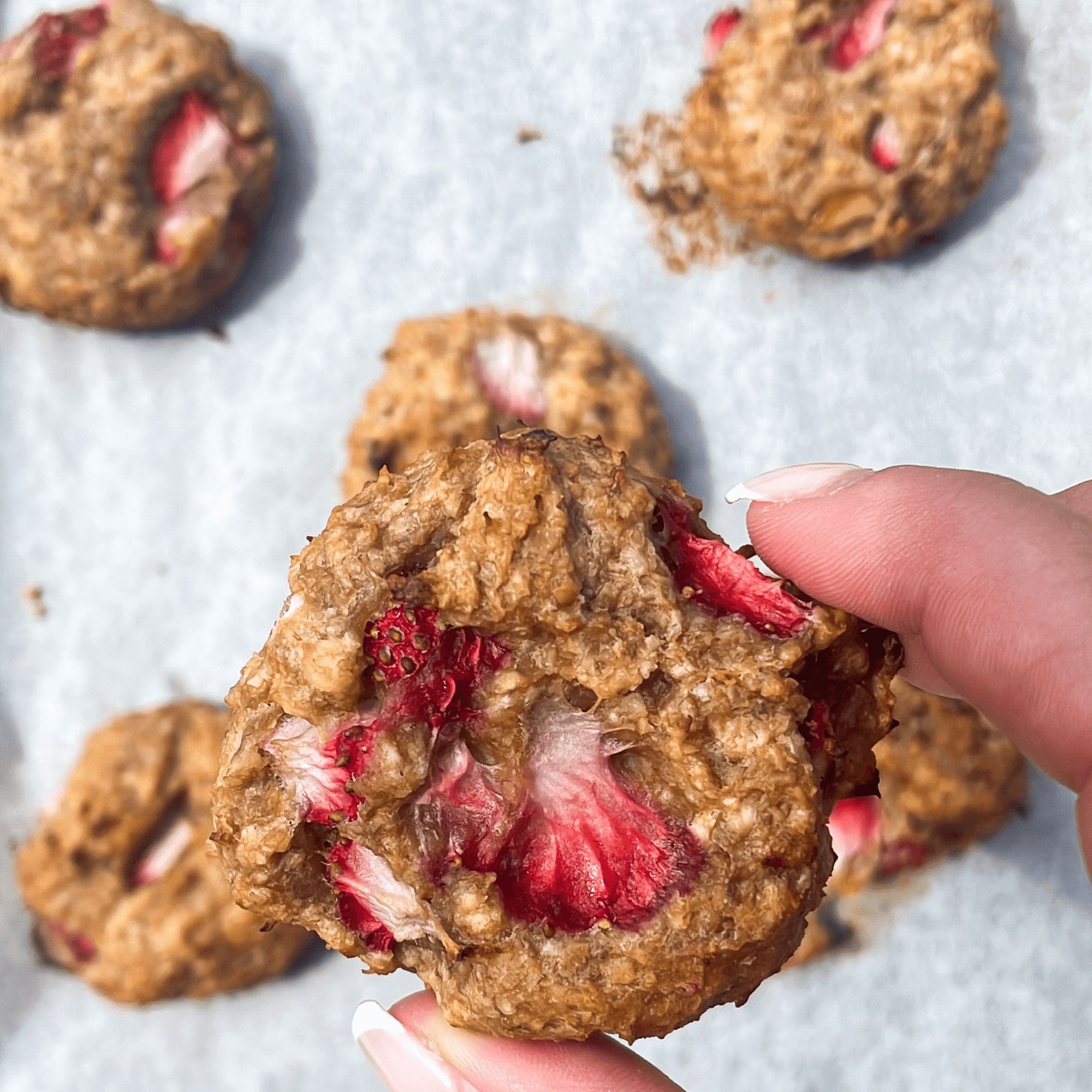 Strawberry and Peanut Butter Cookies