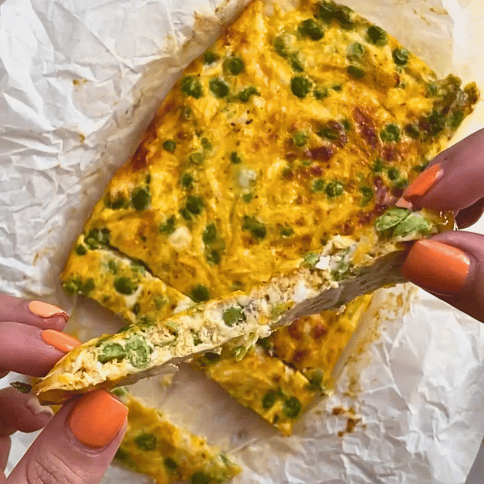 Meat leftovers frittata fingers for babies and toddlers