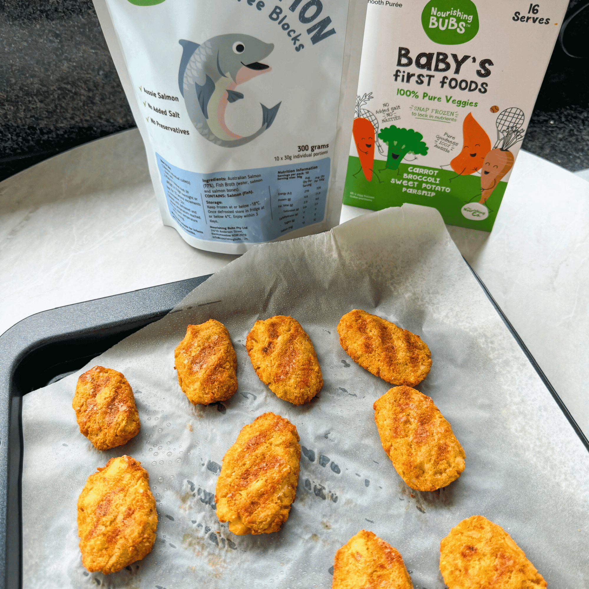 Salmon and Potato Nuggets for babies and toddlers