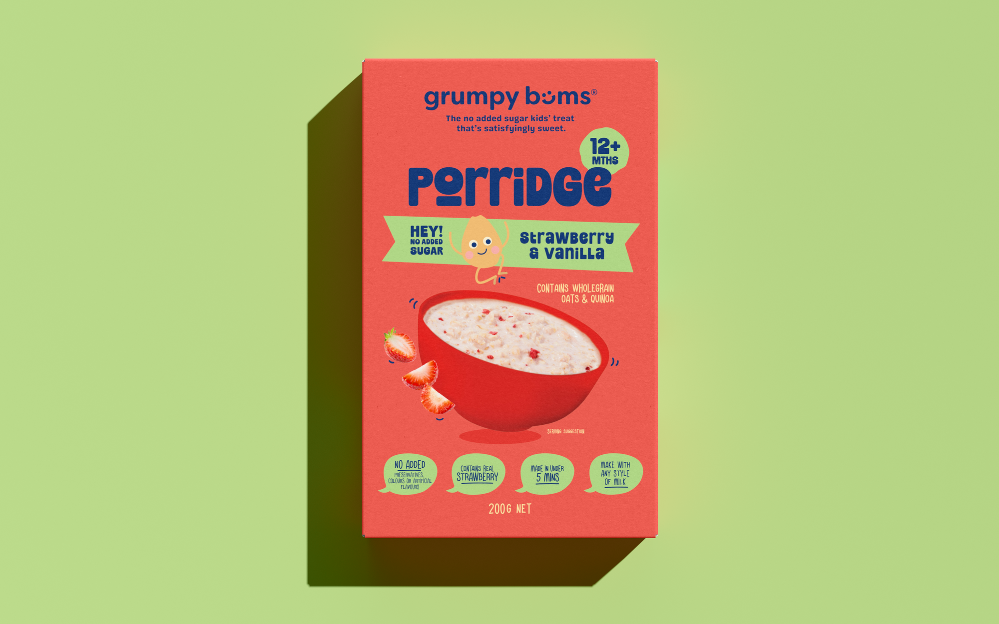 NEW! Grumpy Bums Strawberry Vanilla Porridge